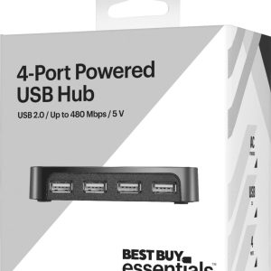 (Lot of 10x) Best Buy essentials™ - 4-Port USB 2.0 Hub - Black - Image 3